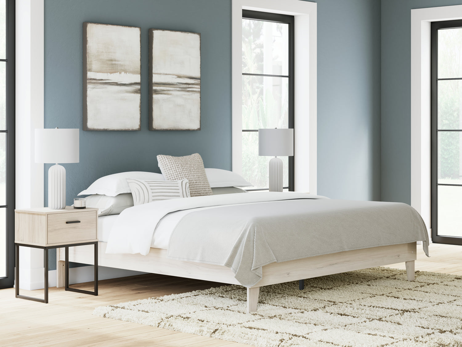 Socalle Light Natural King Platform Bed - EB1864-114