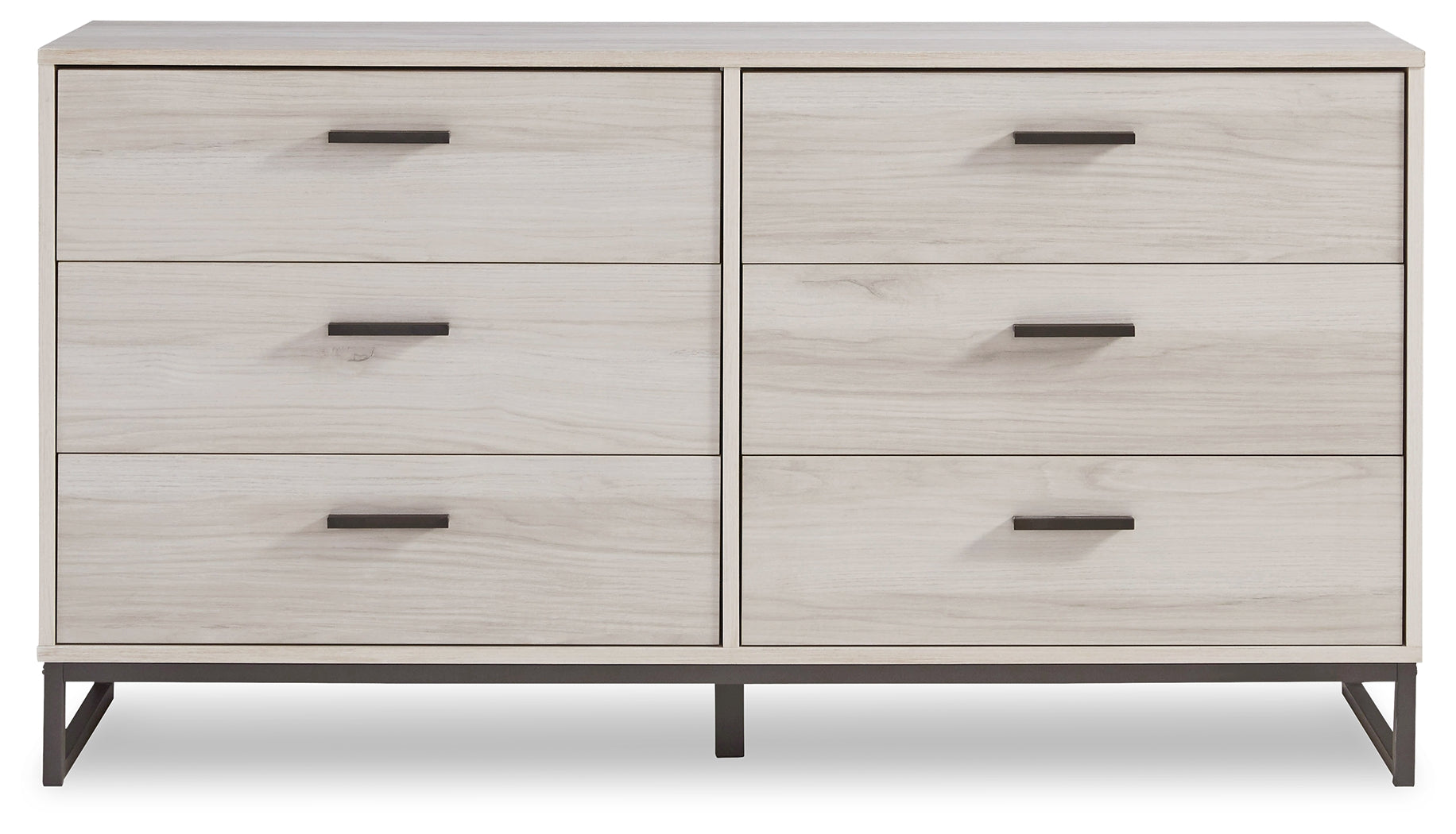 Socalle Light Natural Queen Panel Platform Bed with Dresser and Nightstand - EB1864B4
