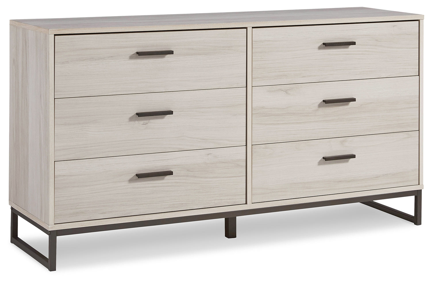 Socalle Light Natural Queen Panel Platform Bed with Dresser and Nightstand - EB1864B4