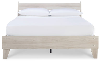 Socalle Light Natural Queen Panel Platform Bed with Dresser and Nightstand - EB1864B4