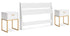 Socalle Queen Panel Headboard with 2 Nightstands in Two-tone - PKG019080