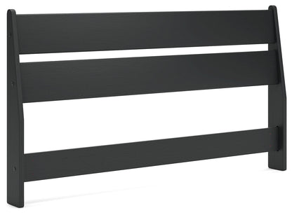 Socalle Queen Panel Headboard with Dresser and 2 Nightstands in Black - PKG019054