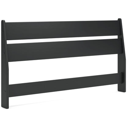 Socalle Queen Panel Headboard with Dresser and Nightstand in Black - PKG018865