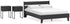 Socalle Queen Panel Platform Bed with 2 Nightstands in Black - PKG019064
