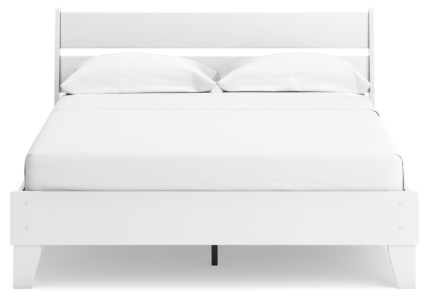 Socalle Queen Panel Platform Bed with 2 Nightstands in Two-tone - PKG019088