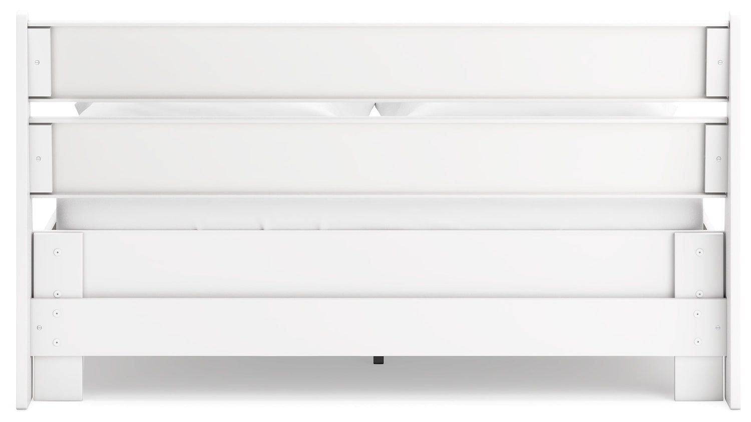 Socalle Queen Panel Platform Bed with 2 Nightstands in Two-tone - PKG019088