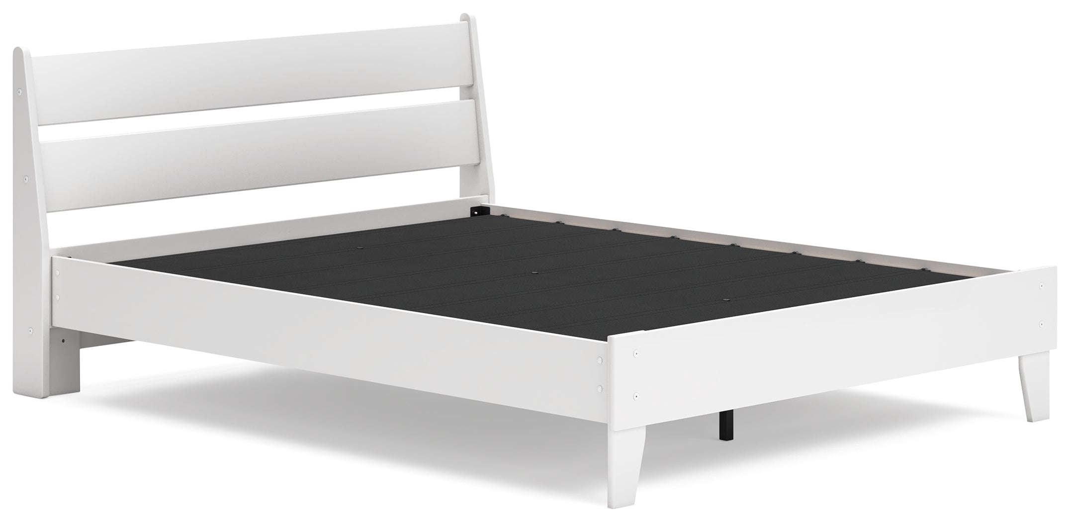 Socalle Queen Panel Platform Bed with 2 Nightstands in Two-tone - PKG019088