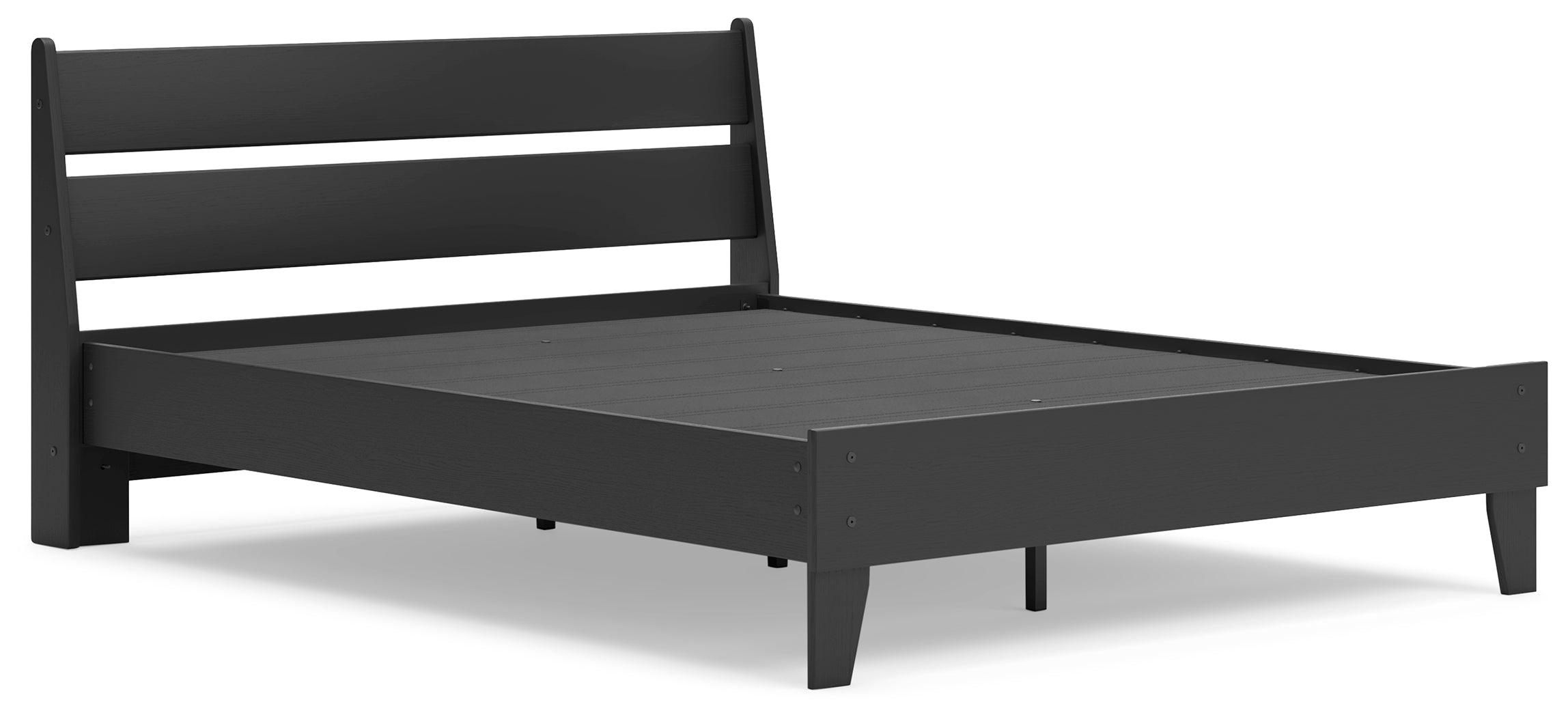 Socalle Queen Panel Platform Bed with Dresser and 2 Nightstands in Black - PKG019062