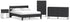 Socalle Queen Panel Platform Bed with Dresser, Chest and Nightstand in Black - PKG018879