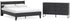 Socalle Queen Panel Platform Bed with Dresser in Black - PKG018876