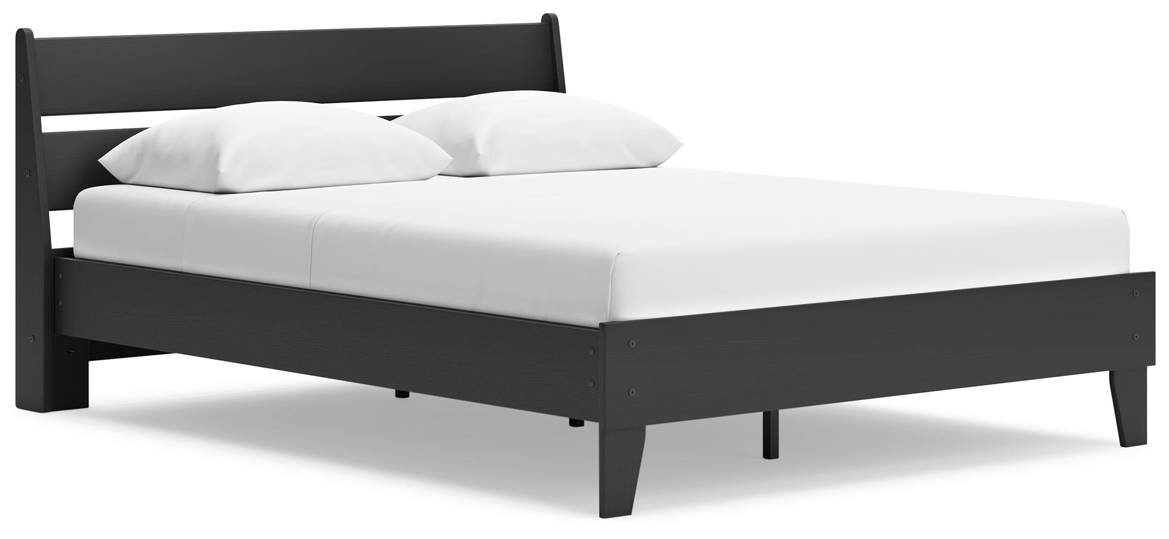 Socalle Queen Panel Platform Bed with Dresser in Black - PKG018876