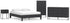 Socalle Queen Platform Bed with Dresser, Chest and Nightstand in Black - PKG018855