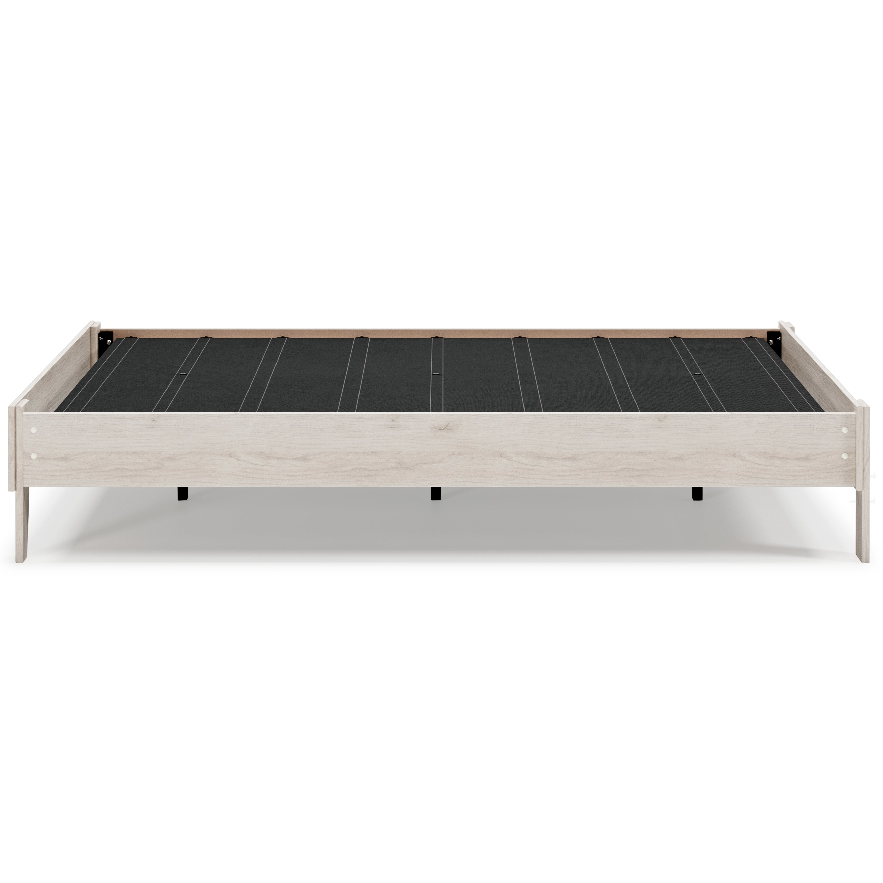 Socalle Queen Platform Bed with Mattress in Light Natural - PKG018225