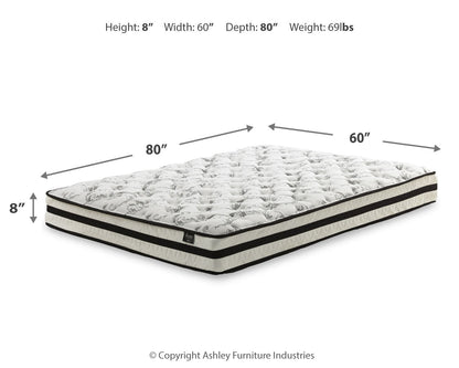 Socalle Queen Platform Bed with Mattress in Light Natural - PKG018225