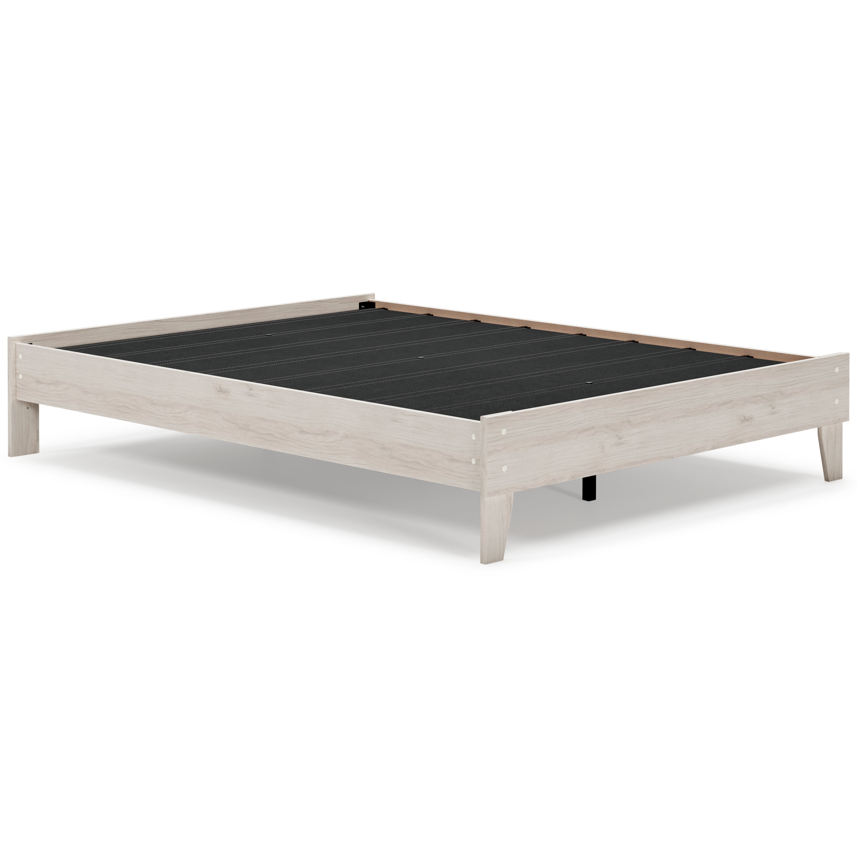 Socalle Queen Platform Bed with Mattress in Light Natural - PKG018227