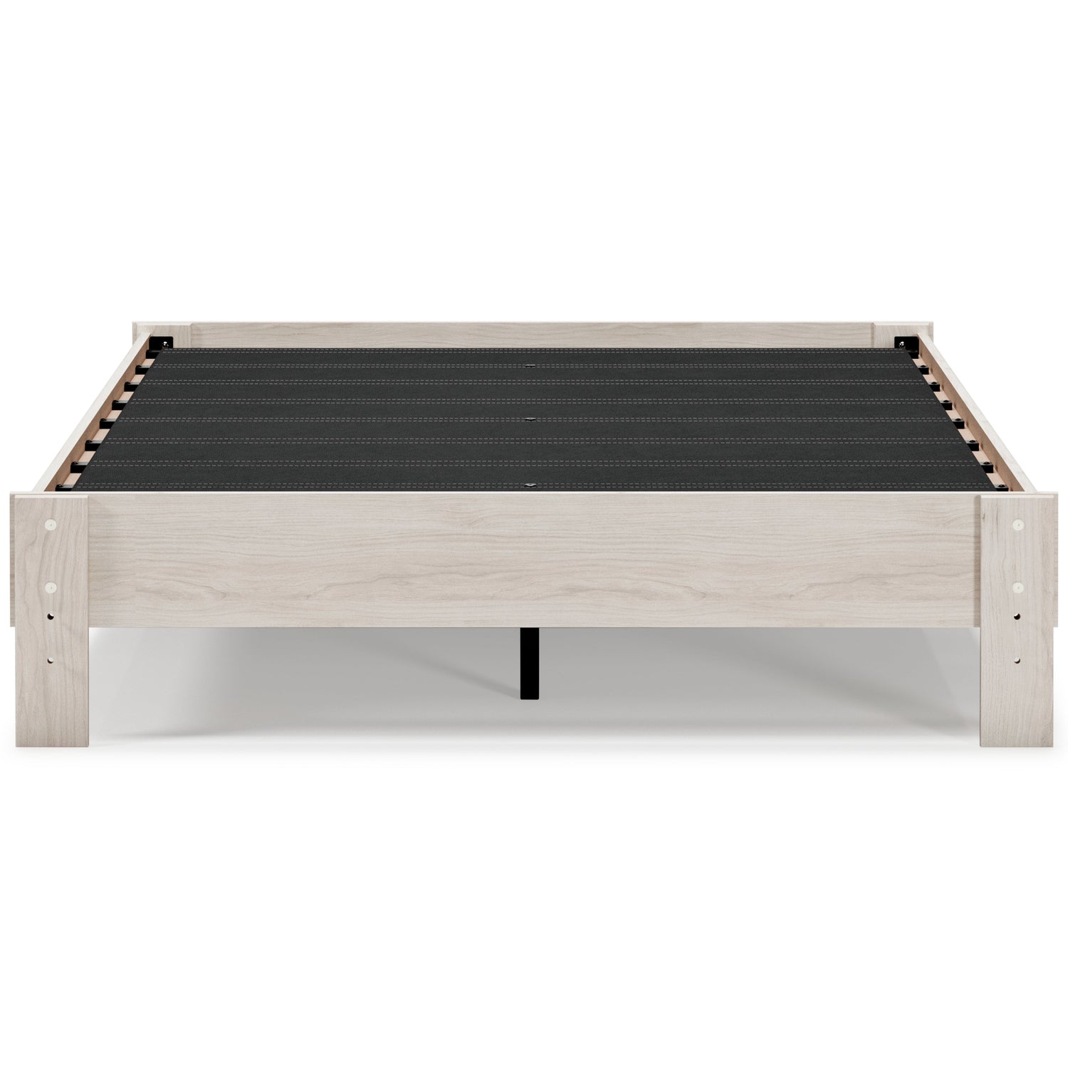 Socalle Queen Platform Bed with Mattress in Light Natural - PKG018228