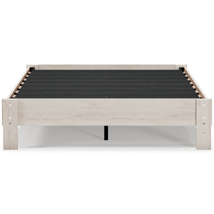 Socalle Queen Platform Bed with Mattress in Light Natural - PKG018230