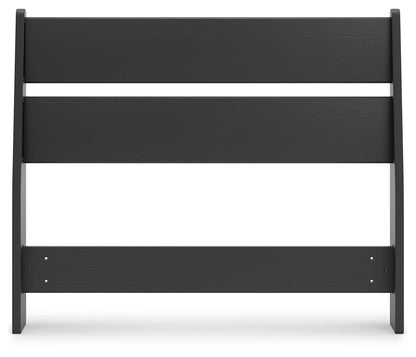 Socalle Twin Panel Headboard with Dresser and 2 Nightstands in Black - PKG019049