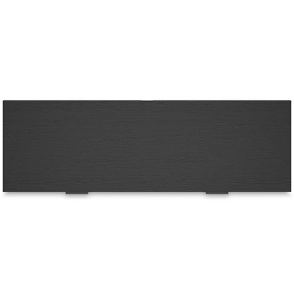 Socalle Twin Panel Headboard with Dresser and Chest in Black - PKG018858