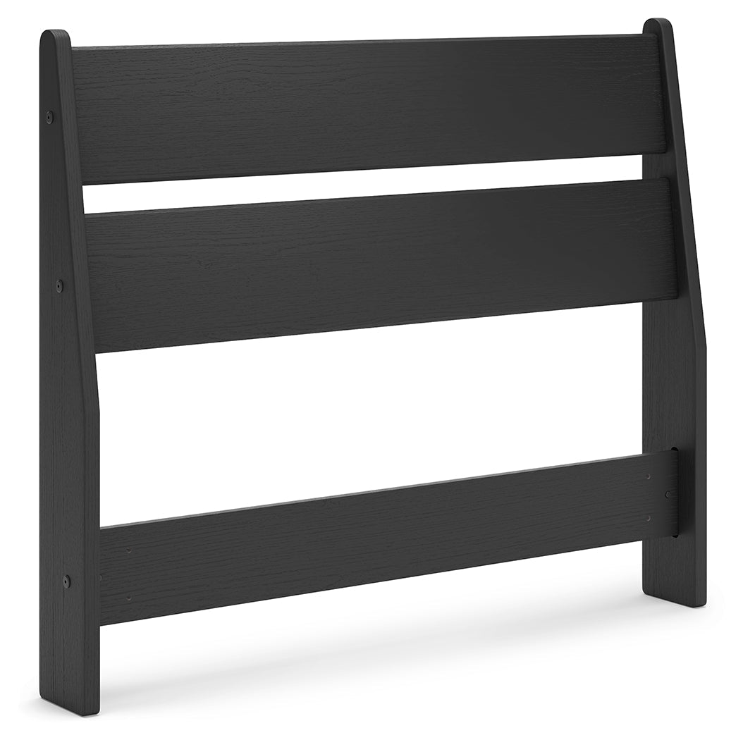 Socalle Twin Panel Headboard with Dresser and Nightstand in Black - PKG018857