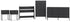 Socalle Twin Panel Headboard with Dresser, Chest and 2 Nightstands in Black - PKG019050