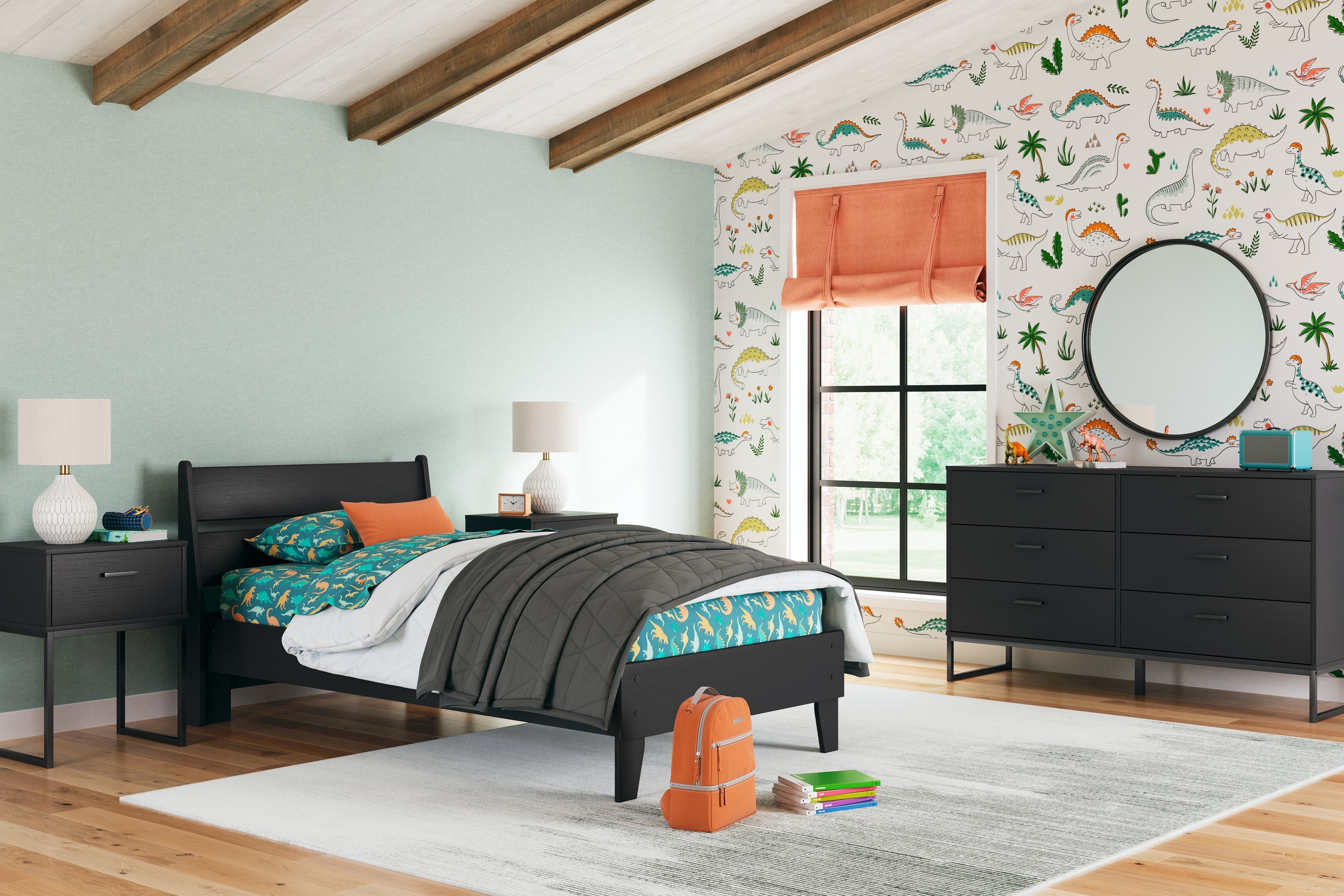 Socalle Black Youth Panel Platform Bedroom Set from Ashley - Luna Furniture