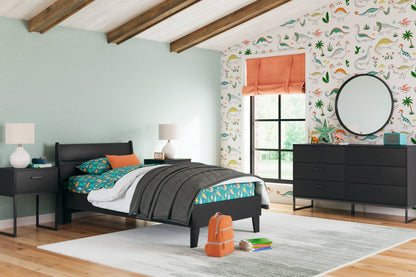 Socalle Black Youth Panel Platform Bedroom Set from Ashley - Luna Furniture