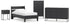 Socalle Twin Panel Platform Bed with Dresser, Chest and Nightstand in Black - PKG018871