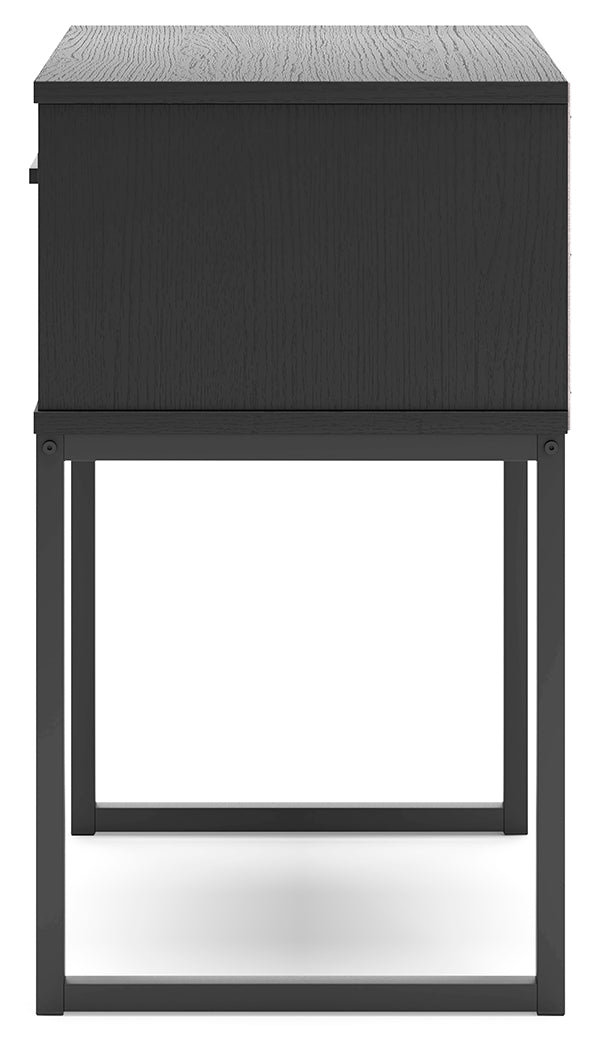 Socalle Twin Panel Platform Bed with Dresser, Chest and Nightstand in Black - PKG018871