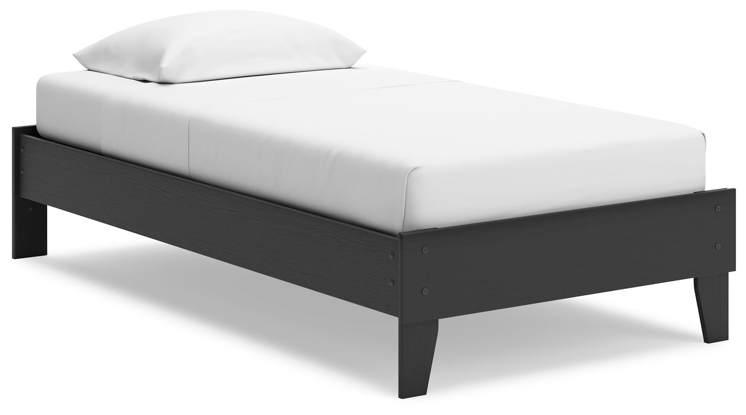 Socalle Twin Platform Bed with Dresser and Nightstand in Black - PKG018845