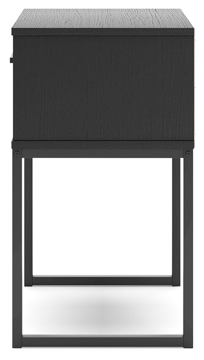 Socalle Twin Platform Bed with Dresser, Chest and Nightstand in Black - PKG018847