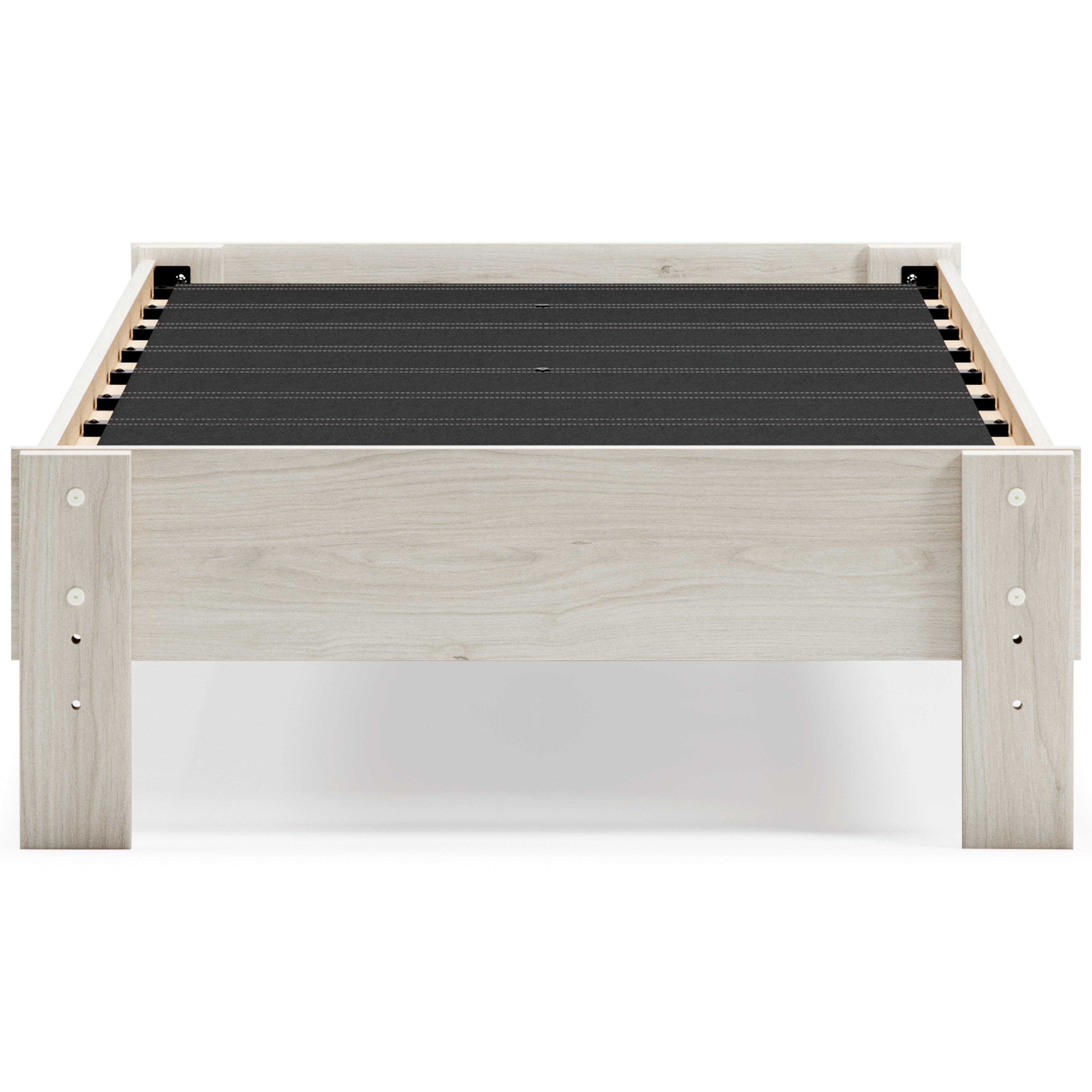 Socalle Twin Platform Bed with Mattress in Light Natural - PKG018215