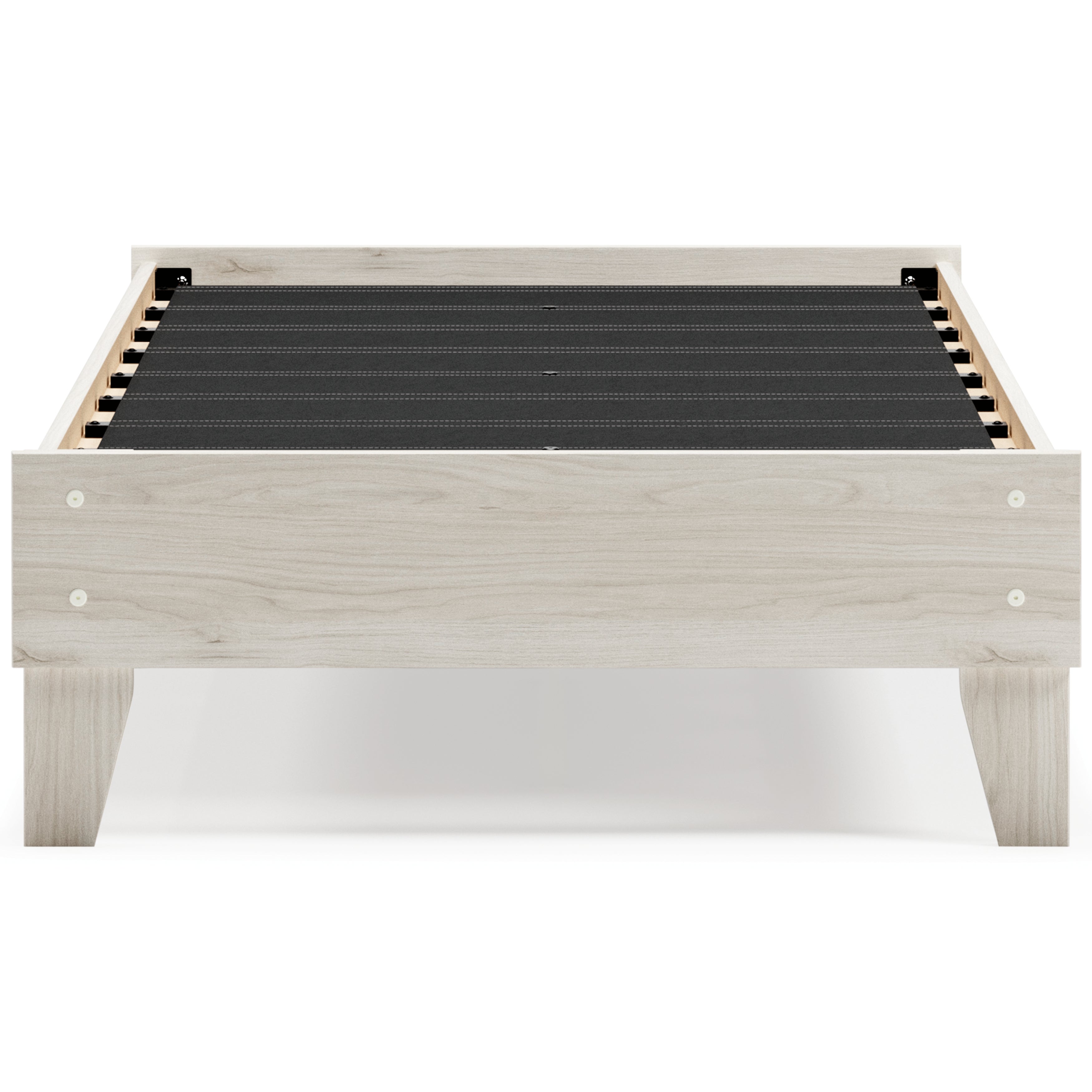 Socalle Twin Platform Bed with Mattress in Light Natural - PKG018215