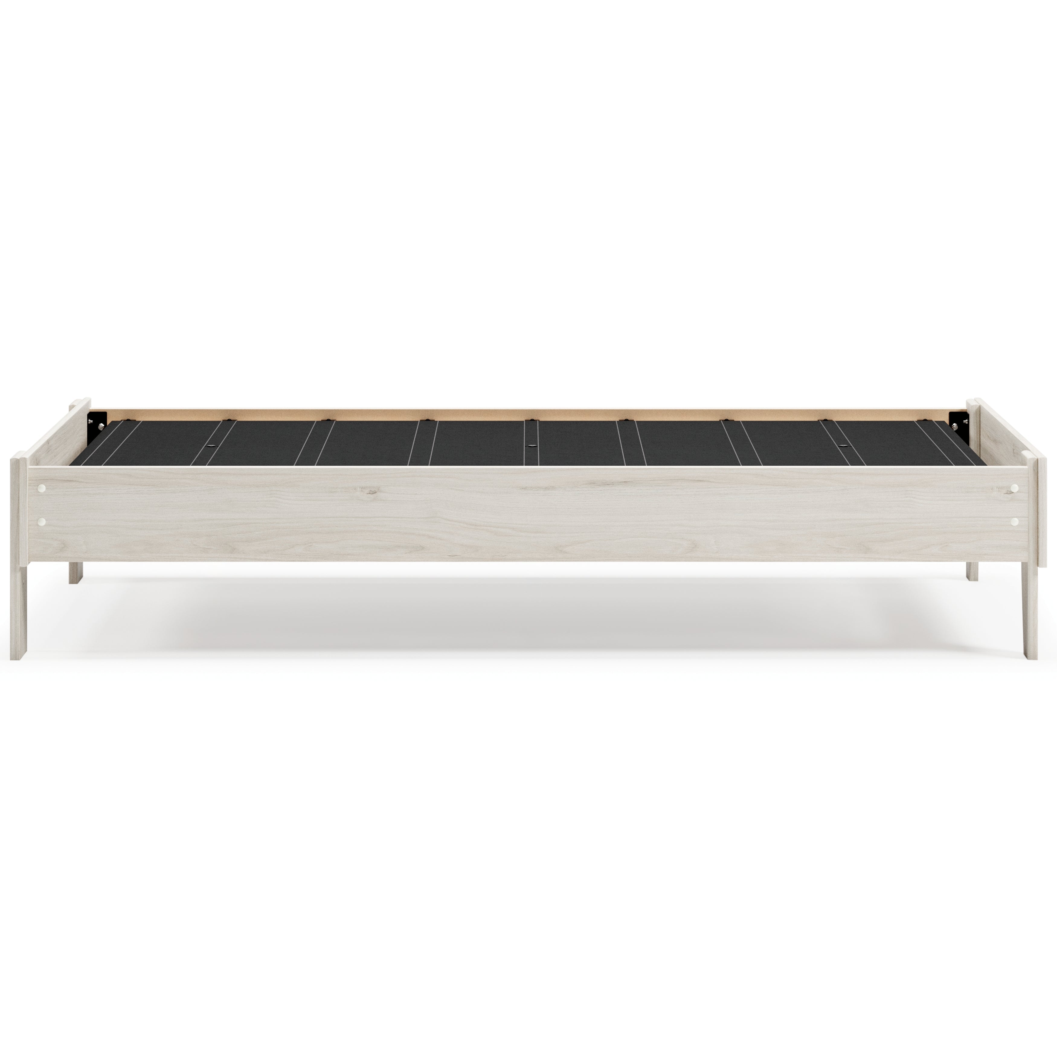 Socalle Twin Platform Bed with Mattress in Light Natural - PKG018218