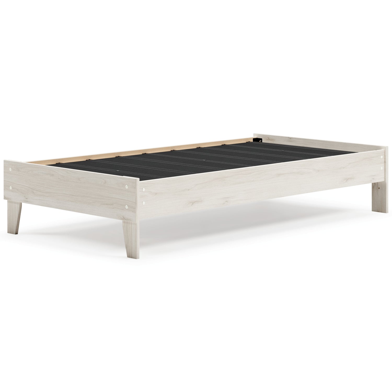 Socalle Twin Platform Bed with Mattress in Light Natural - PKG018218