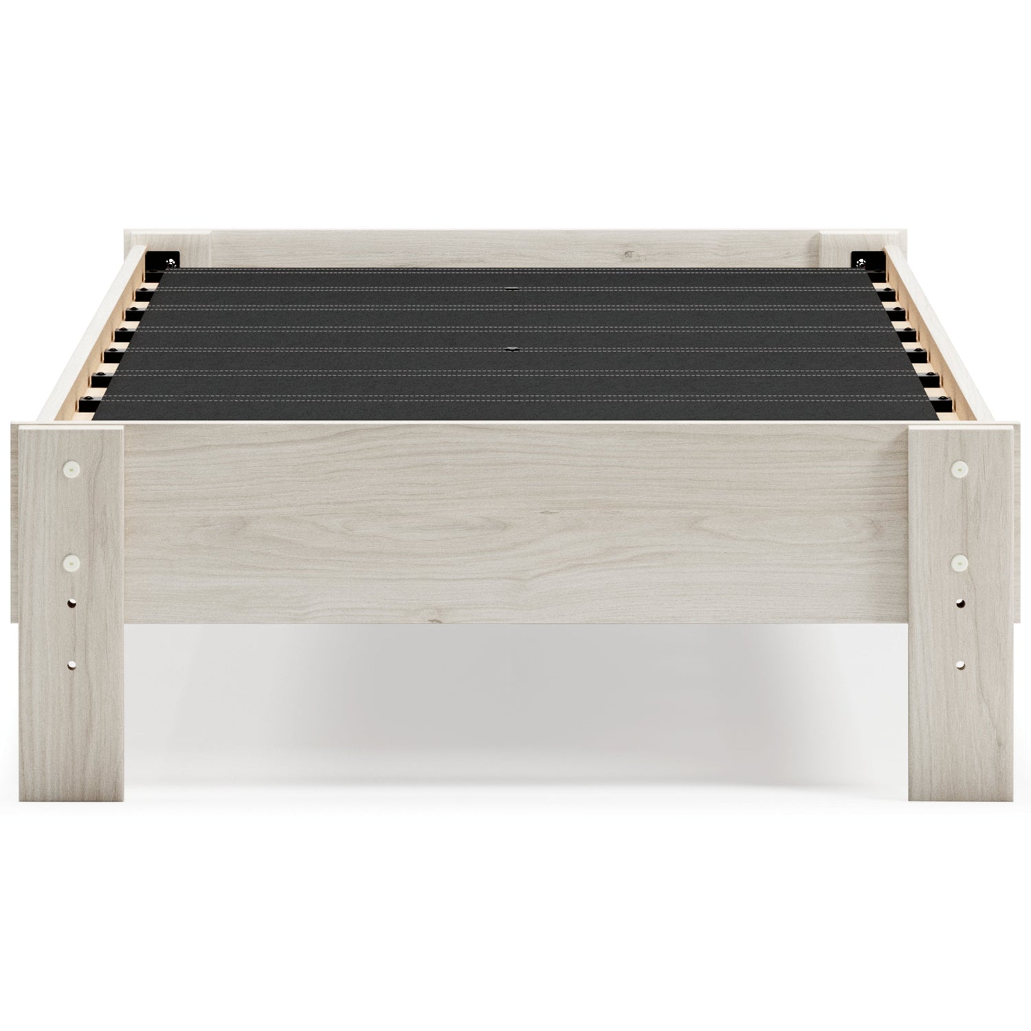 Socalle Twin Platform Bed with Mattress in Light Natural - PKG018218