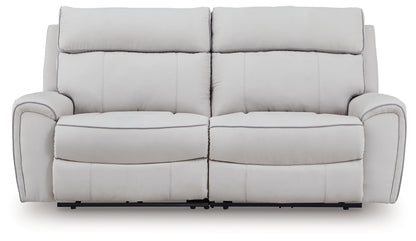 Social Pointe Pearl/Ash 2-Piece Reclining Loveseat - PC98802S21