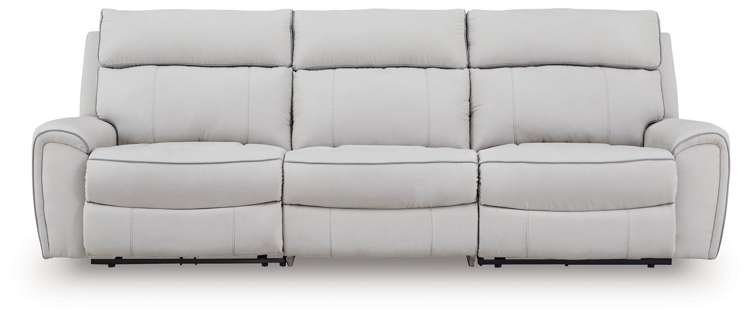 Social Pointe Pearl/Ash 3-Piece Power Reclining Sectional - PC98802S1