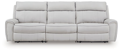 Social Pointe Pearl/Ash 3-Piece Power Reclining Sectional - PC98802S1