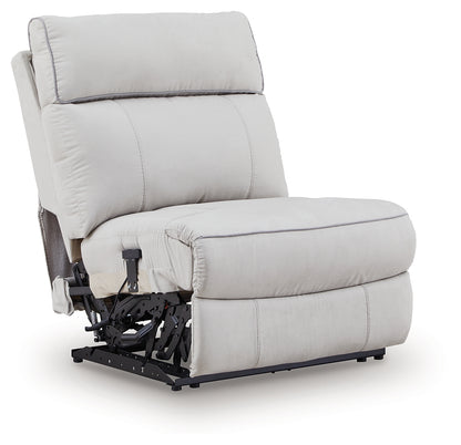 Social Pointe Pearl/Ash 5-Piece Reclining Sectional with Storage Consoles - PC98802S39