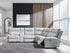 Social Pointe Pearl/Ash 6-Piece Reclining Sectional with Storage Console - PC98802S36