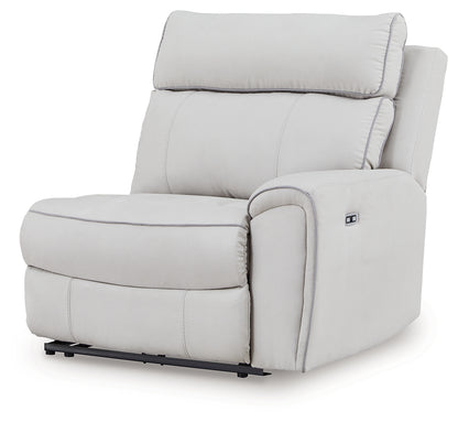 Social Pointe Pearl/Ash 7-Piece Reclining Sectional with Storage Consoles - PC98802S34