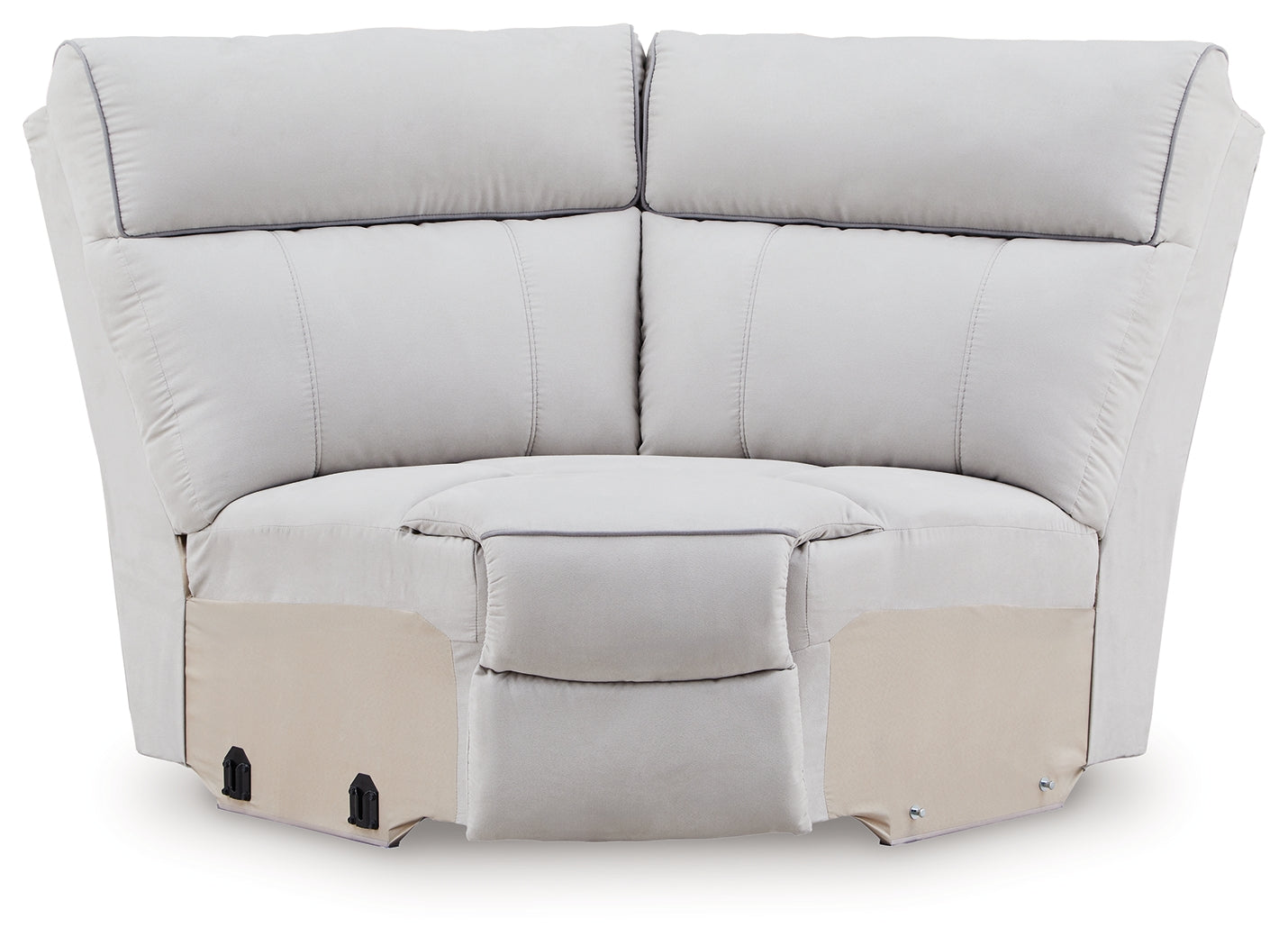 Social Pointe Pearl/Ash 7-Piece Reclining Sectional with Storage Consoles - PC98802S34