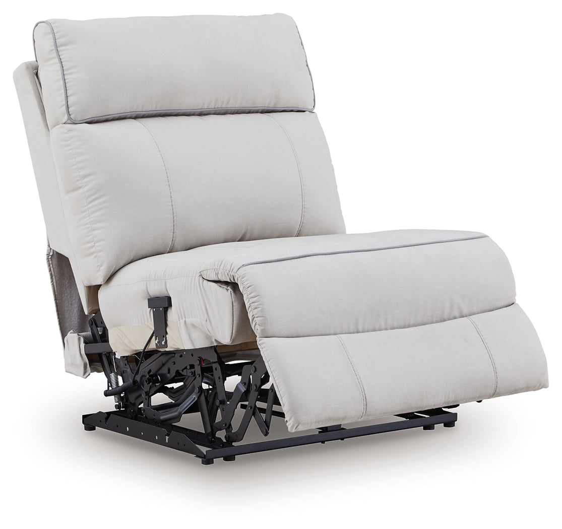 Social Pointe Pearl/Ash 7-Piece Reclining Sectional with Storage Consoles - PC98802S34