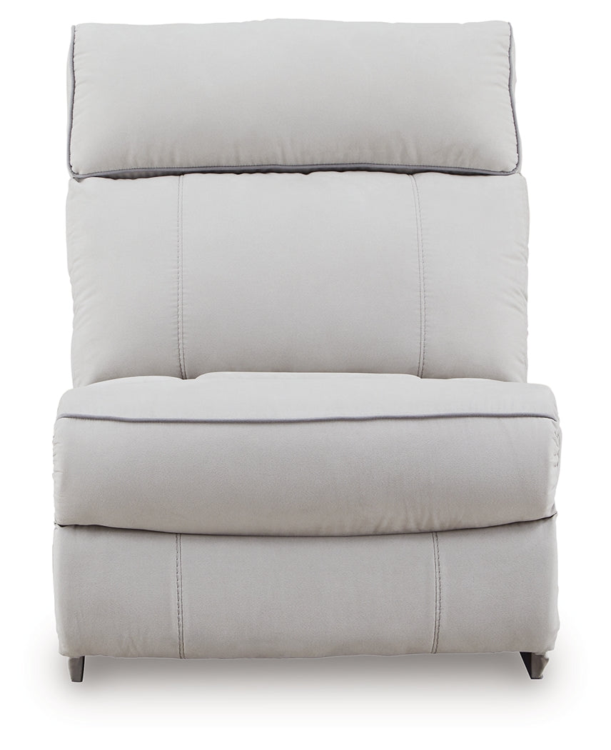 Social Pointe Pearl/Ash Armless Chair - PC9880246