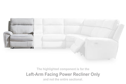Social Pointe Pearl/Ash Left-Arm Facing Power Recliner - PC9880258