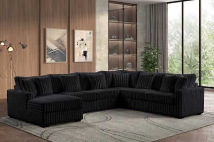 Solana Black Sectional - SOLANA BLACK