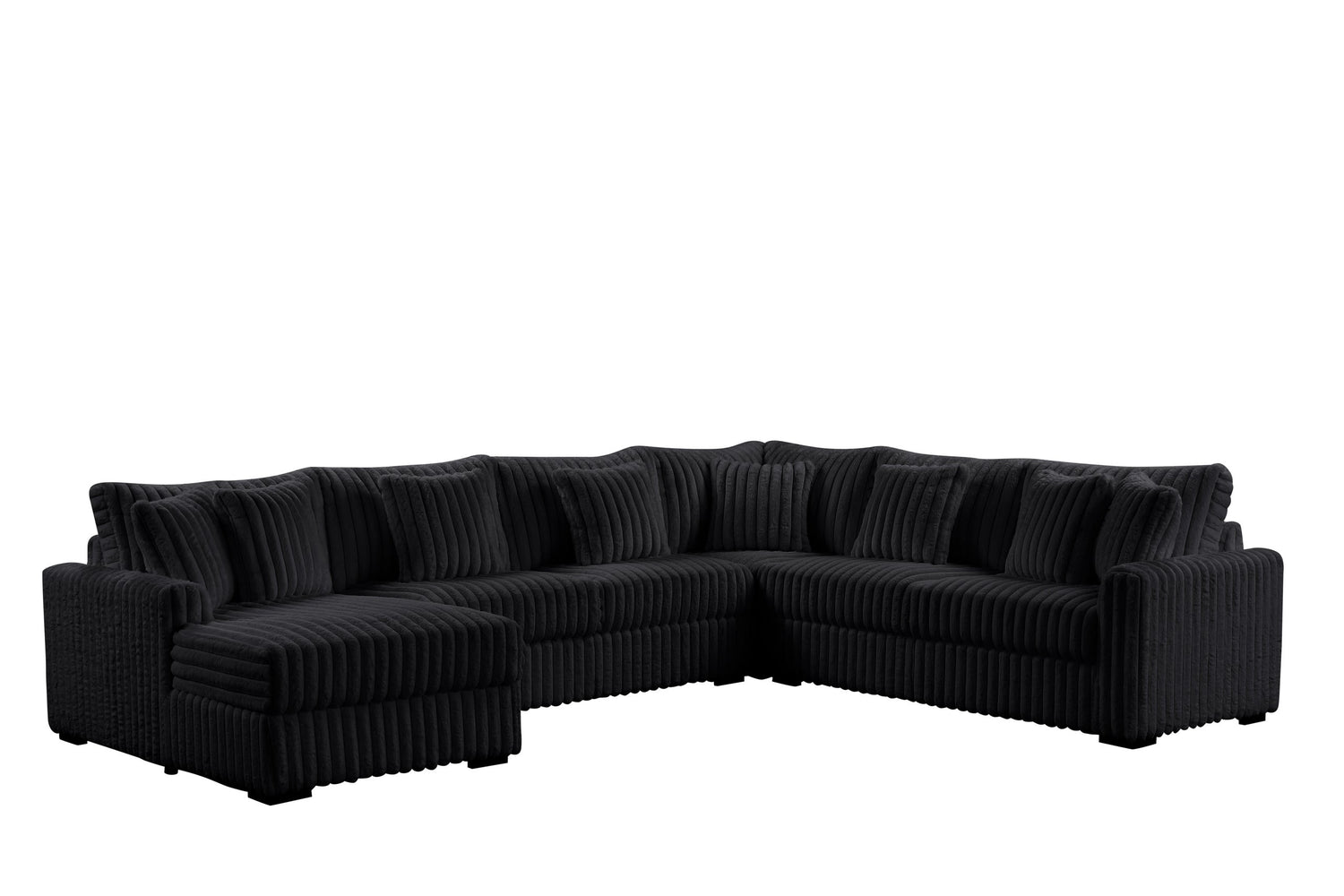 Solana Black Sectional - SOLANA BLACK