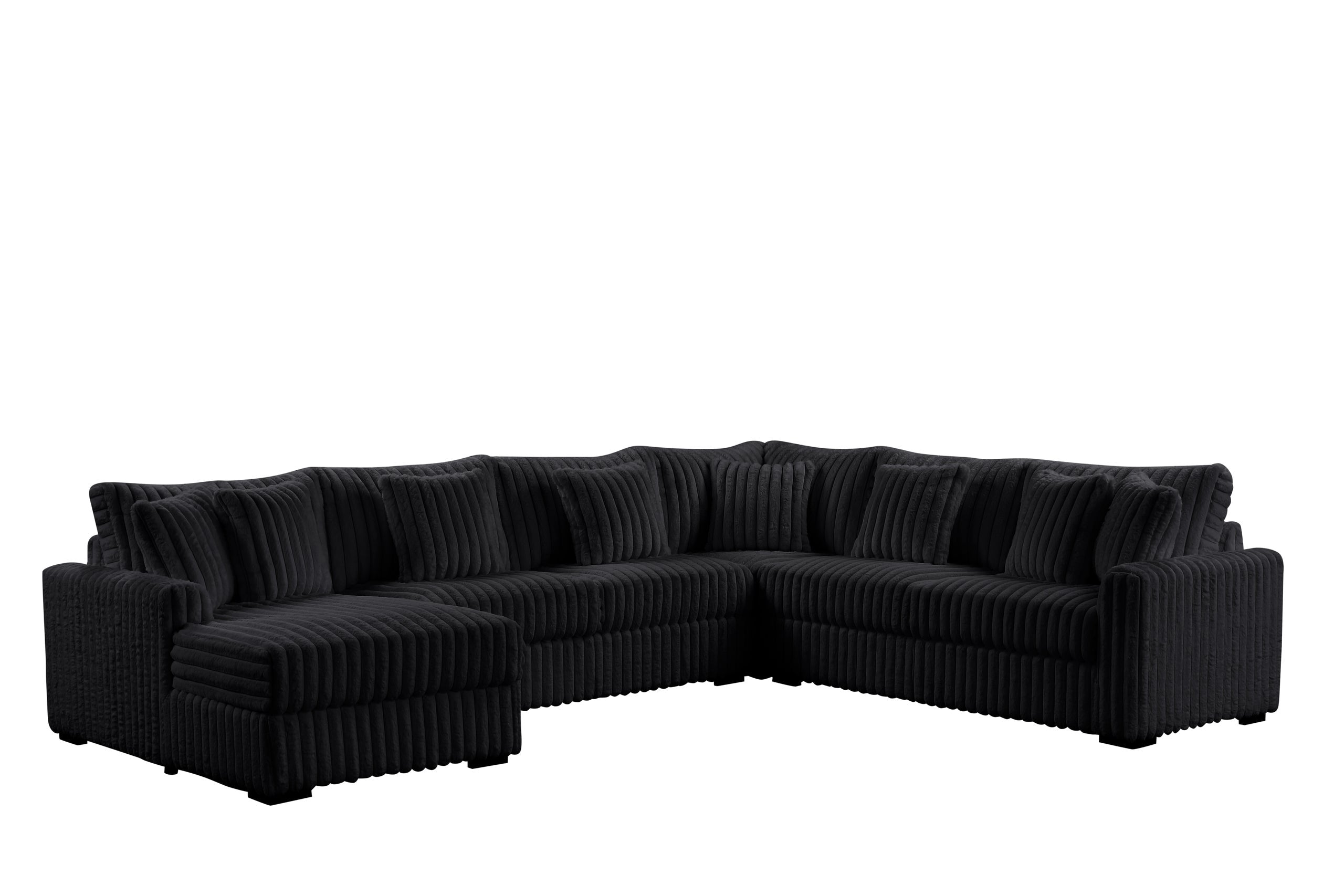 Solana Black Sectional - SOLANA BLACK