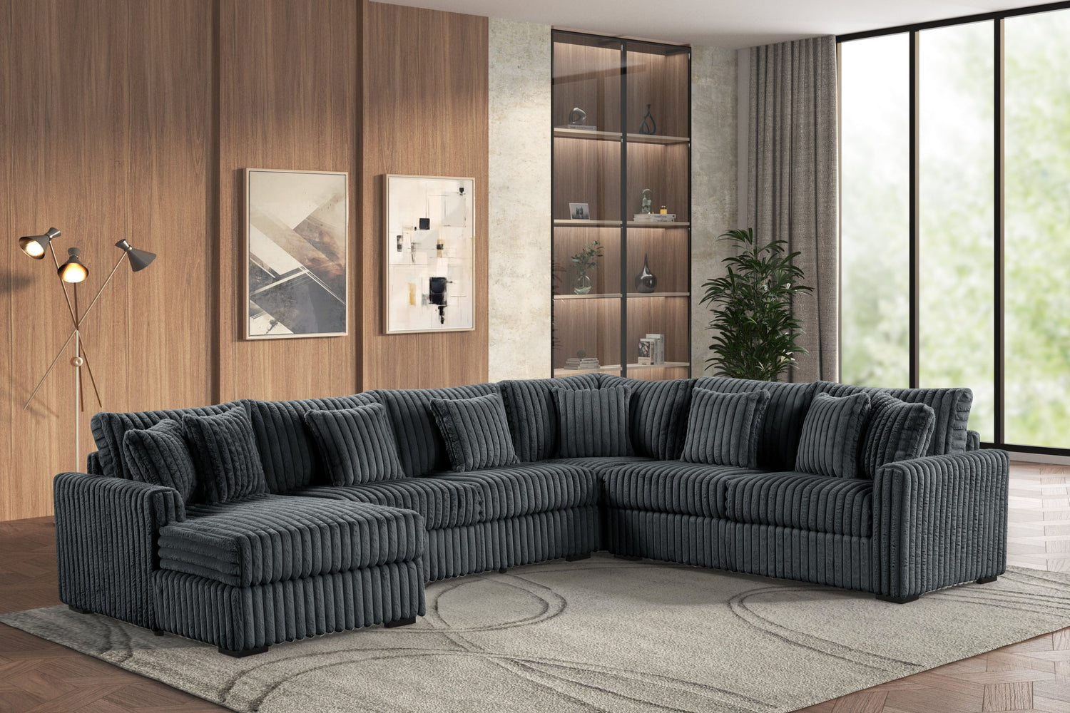Solana Charcoal Sectional - SOLANA CHARCOAL